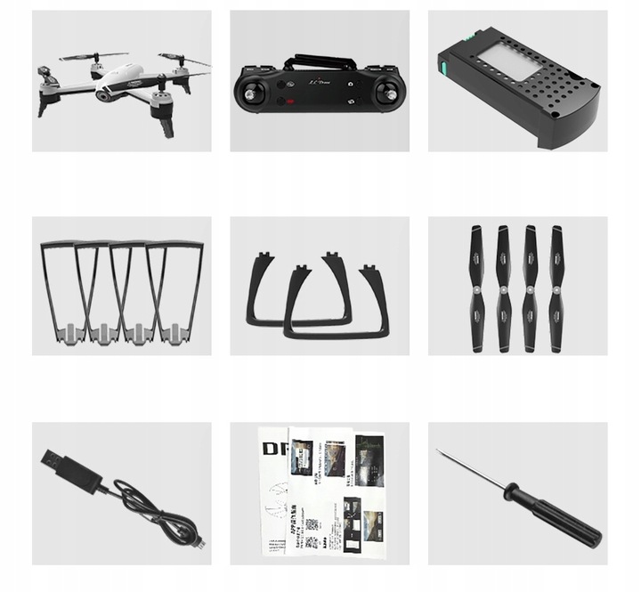 DRON SG106 PODWÓJNA KAMERA 4K HD WIFI FPV CZARNY PRO MINI RC 2 KAMERY FLY