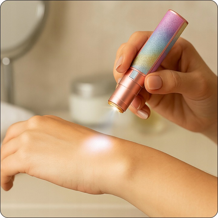 Golarka damska I trymer 2w1 do brwi twarzy i ciała I USB LED bez