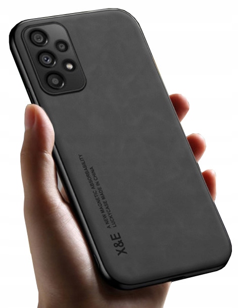 Etui Skórzane DO SAMSUNG GALAXY A52s A52 5G A52s 5G Case + Szkło Czarne