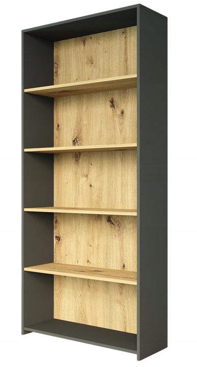 REGAŁ 80CM PÓŁKA SZAFKA KSIĄŻKI SEGREGATORY ANTRACYT MIX ARTISAN