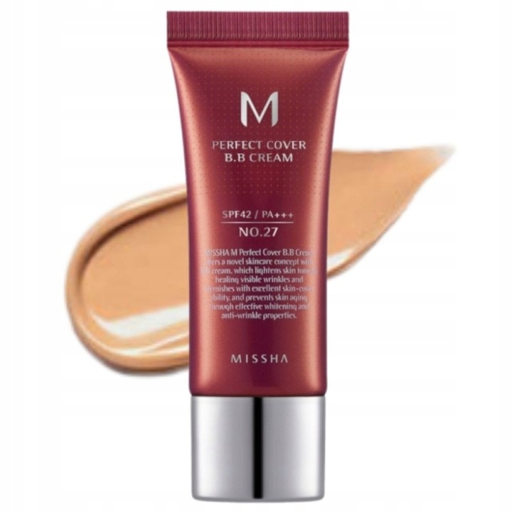 Krem BB Cream Missha Perfect Cover SPF42/PA+++ Niedoskonałości #27 20 ml