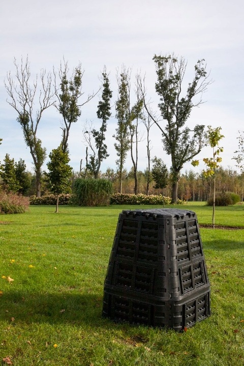 KOMPOSTOWNIK OGRODOWY 480L CZARNY CAŁOROCZNY GRATIS AKTYWATOR KOMPOSTU