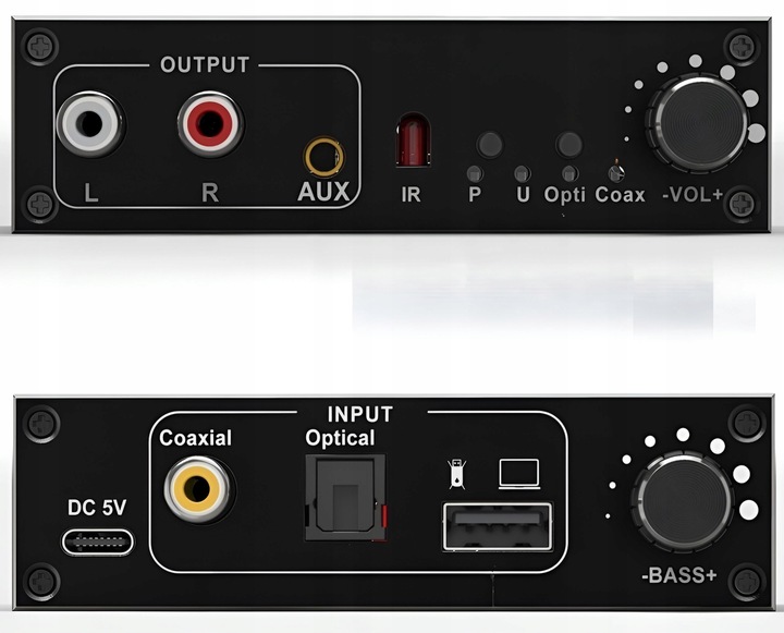 KONWERTER AUDIO USB DAC TOSLINK COAXIAL CINCH AUX ZEWNĘTRZENA KARTA