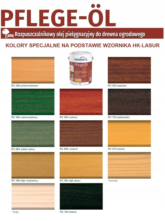 Olej do drewna Remmers orzech 5L