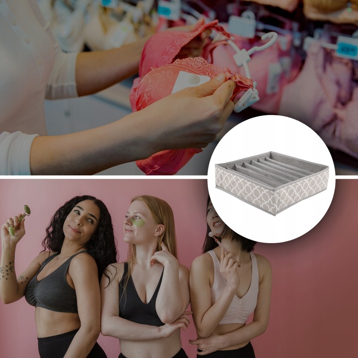 4x ORGANIZER NA BIELIZNĘ SKARPETKI UBRANIA DO SZUFLADY SZAFY ZESTAW