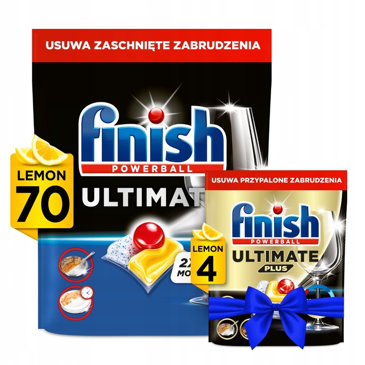 Finish Quantum Ultimate kapsułki do zmywarki 70szt + Gratis