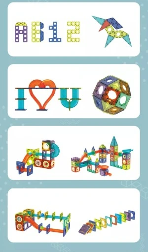 KLOCKI MAGNETYCZNE PANELE 75EL ZESTAW ŚWIECĄCY TOR