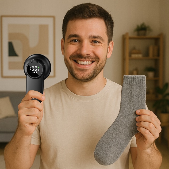 GOLARKA DO UBRAŃ TKANIN SWETRÓW MOCNA AKUMULATOROWA USB-C 3 TRYBY 6