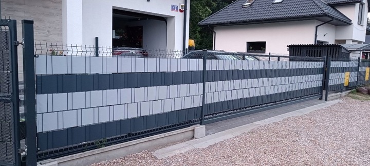 TAŚMA OGRODZENIOWA SZARA 19cmx35m OSŁONA NA OGRODZENIE PANELOWE PŁOT