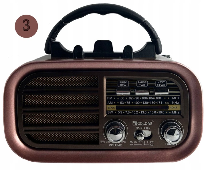 PRZENOŚNE RADIO KUCHENNE BUDOWALNE MICRO SD USB BLUETOOTH PANEL