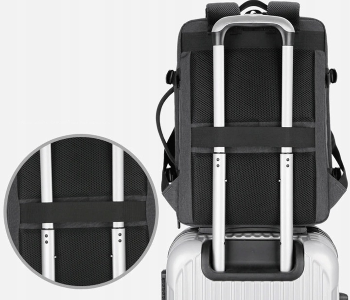 Plecak Bagaż Podręczny do Samolot 45x30x20 LOT Lufthansa EasyJet USB na But