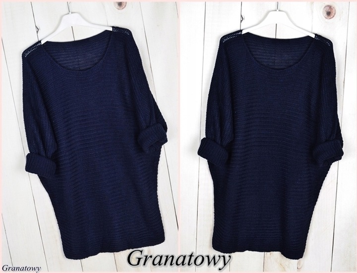 SWETER LUŹNY MIĘCIUTKI BLUZKA OVERSIZE MODNY SWETER 105