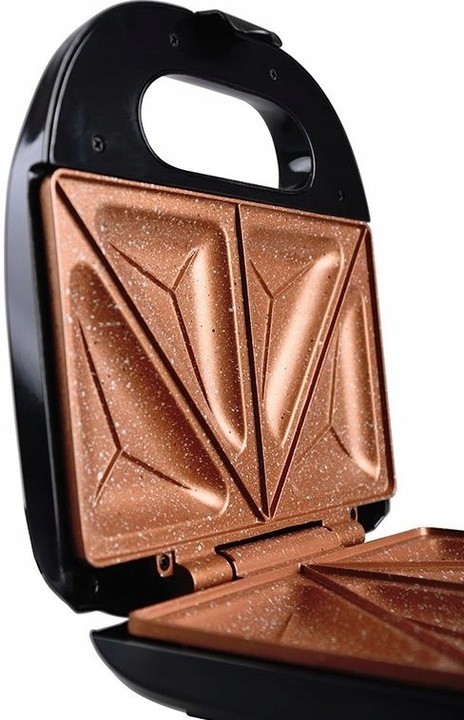 OPIEKACZ CERAMICZNY TOSTER 750W Czarny 2 KANAPKI NIEPRZYWIERAJĄCA