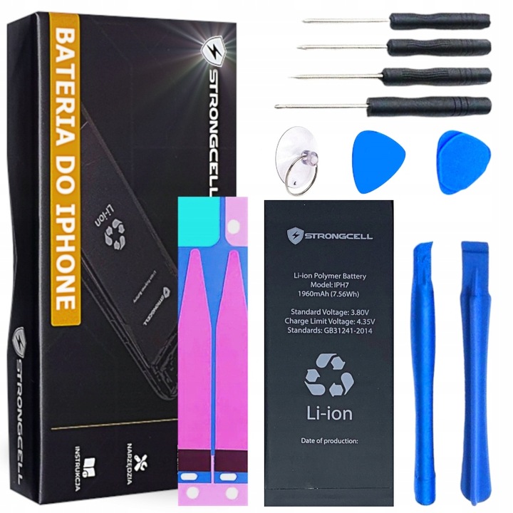 Bateria iPhone 7 STRONGCELL, A1660, A1778, A1779 ŚWIEŻA