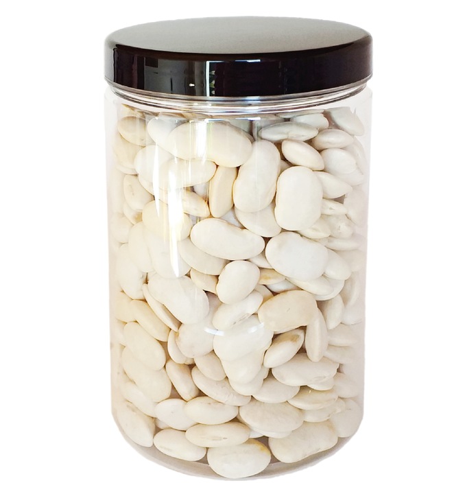 6szt pojemnik na żywność 1250ml słoik PET na produkty sypkie zestaw 1,25l