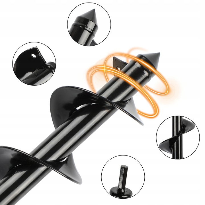 ŚWIDER WIERTŁO WIERTNICA DO SADZENIA ZIEMI GLEBY GLEBOWA 10 CM 60 CM