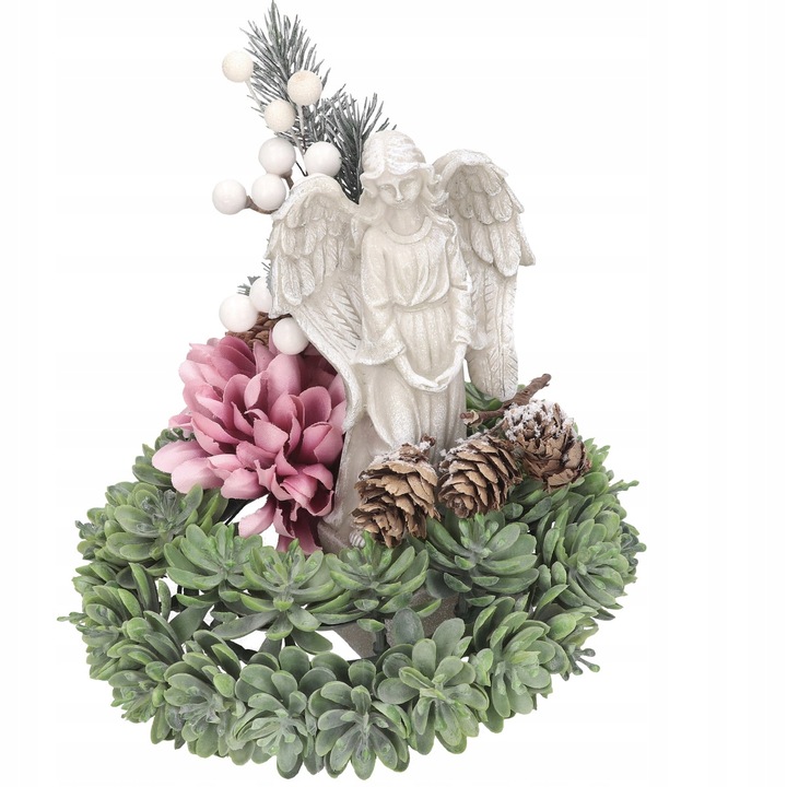 ANIOŁ STRÓŻ ANIOŁEK FIGURKA NA KOMUNIĘ, ŚLUB GRÓB WIANEK STROIK NA PREZENT