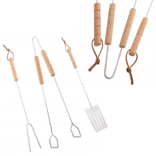 ZESTAW AKCESORIÓW SZTUĆCÓW PRZYBORY DO GRILLOWANIA GRILLA 3 ELEMENTY