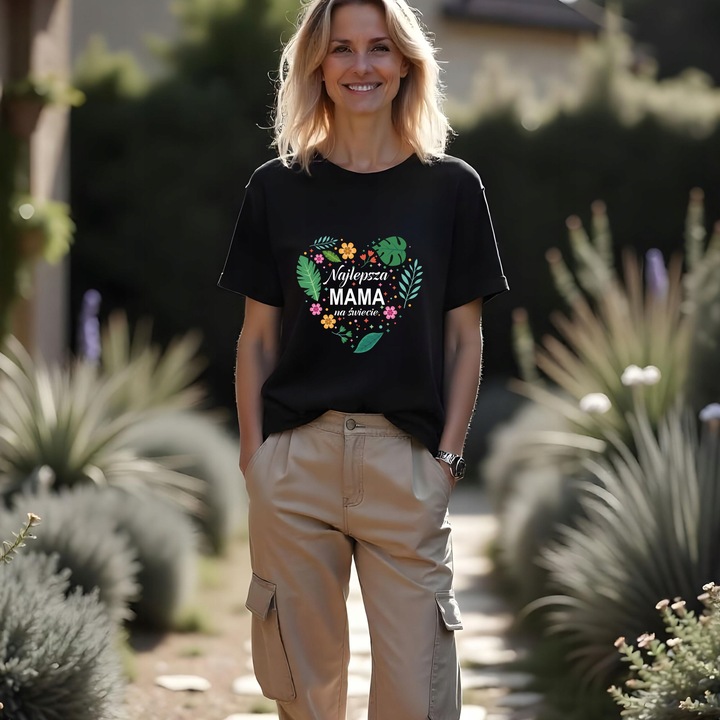 Prezent dla Mamy Koszulka na Urodziny Dzień Matki Święta Najlepsza Mama L