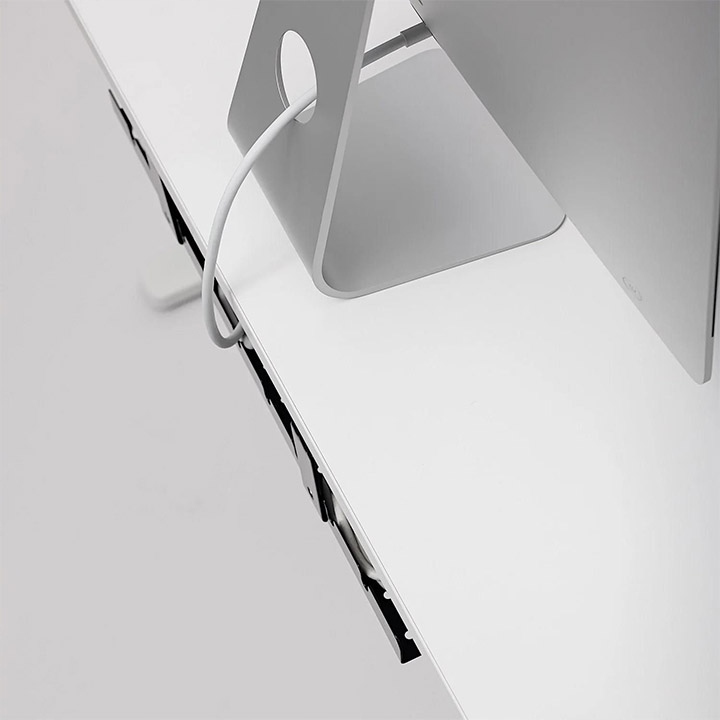 ORGANIZER DO KABLI NA PRZEWODY POD BIURKO BLAT KOSZYK PÓŁKA METALOWA