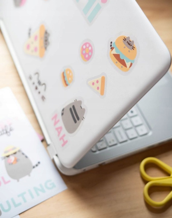 Pusheen Fodie Collection zestaw naklejek na laptop