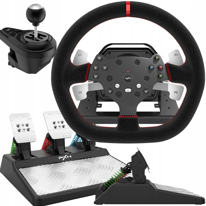 Kierownica Do Gier Pxn V10 V2 Pc Ps3 Ps4 Xbox One Switch Skrzynia Biegów