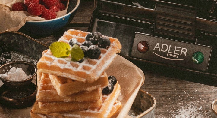 Gofrownica ADLER AD 3036 Czarny XXL na 4 gofry