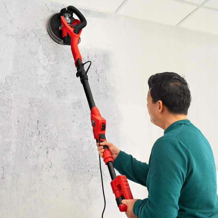 SZLIFIERKA DO GIPSU ŻYRAFA GŁADZI TYNKÓW LED Z ODSYSEM PAPIER WALIZKA