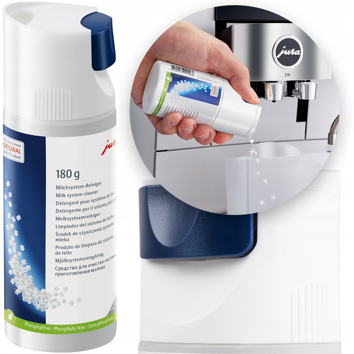 TABLETKI PREPARAT ŚRODEK CZYSZCZENIA SYSTEMU MLECZNEGO JURA 180G