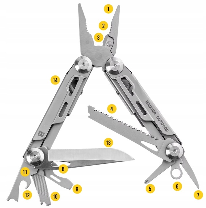 Multitool Narzędzie Wielofunkcyjne Badger Outdoor Thorn z kaburą