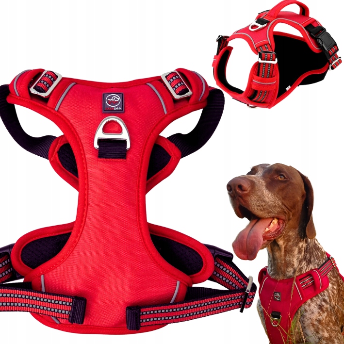 MOCNE SZELKI GUARD dla psa ALASKA odblask red M