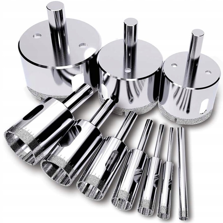 OTWORNICE WIERTŁA DIAMENTOWE DO GRESU, PŁYTEK, GLAZURY, SZKŁA, KORONKI