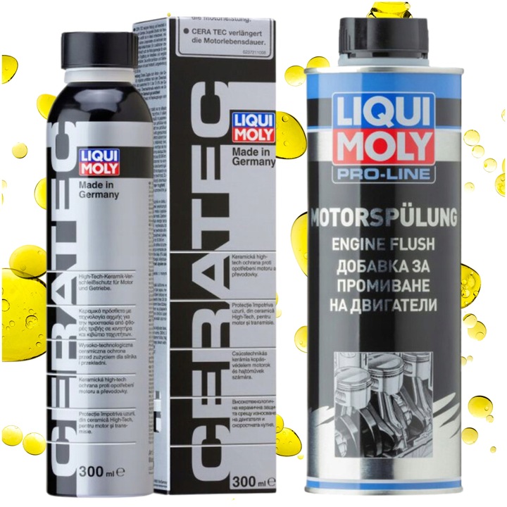 Zestaw Liqui Moly Ceratec 300ML + Proline Płukanka Silnika 500ML 2 Produkty