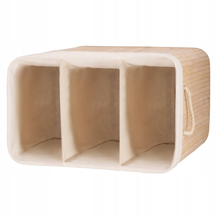 KOSZ BAMBUSOWY NA PRANIE BIELIZNĘ Z POKRYWĄ POJEMNIK DUŻY 150L BAMBUS