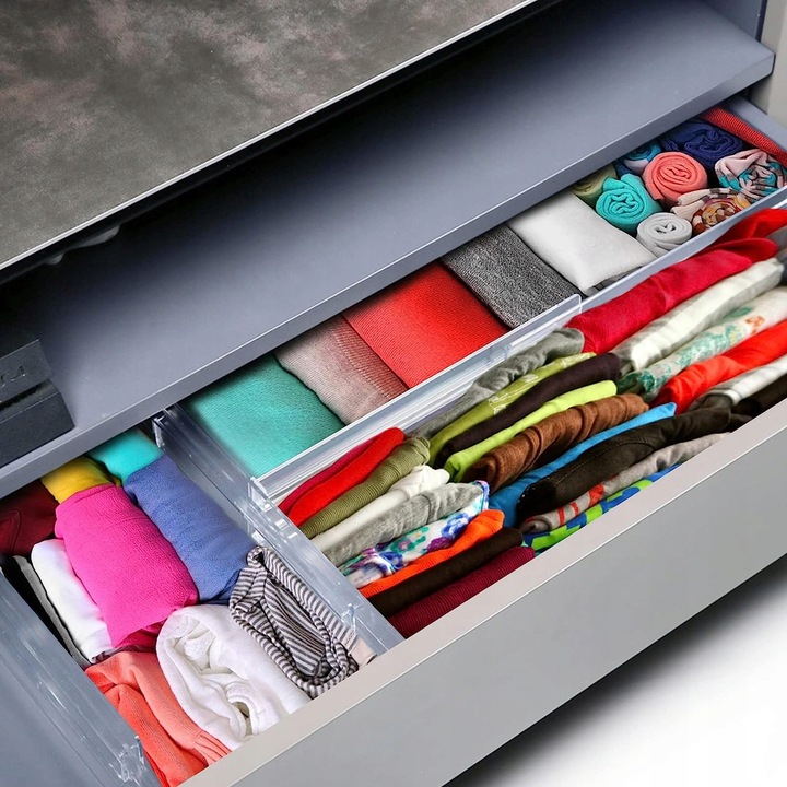 8szt ORGANIZER DO SZUFLADY PRZEGRÓDKA REGULOWANA SEPARATOR