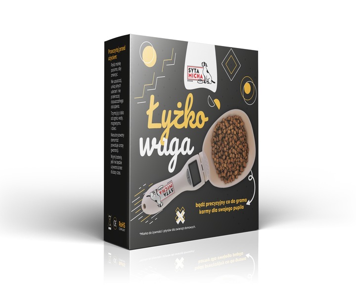 Syta micha Łyżko Waga do ważenia karmy z wyświetlaczem