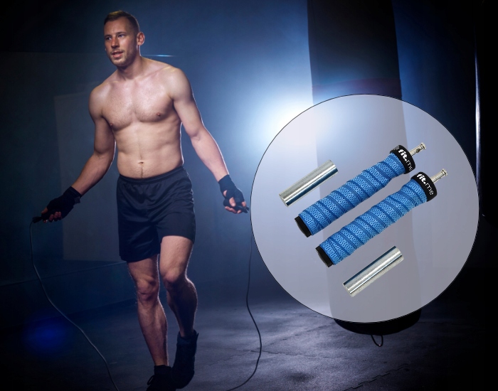 SKAKANKA BOKSERSKA Z OBCIĄŻENIEM OBROTOWYMI GŁOWICAMI REGULOWANA WYTRZYMAŁA