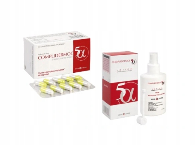 Complidermol 5alfa 60 kaps + lotion do włosów 30% taniej