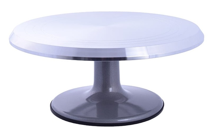 METALOWY Profesjonalny Talerz Obrotowy do Dekorowania Tortów 30cm Patera