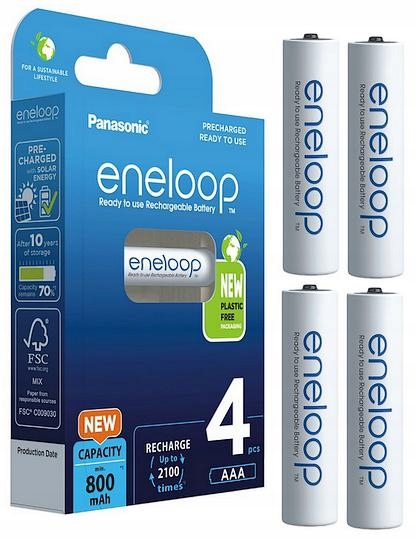 4x AKUMULATORKI BATERIE ENELOOP R03/AAA 800 mAh BL