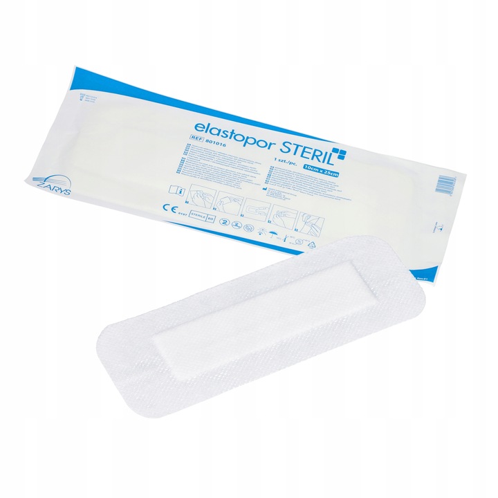 Elastopor Steril 10 cm x 25 cm Opatrunek z wkładem chłonnym jałowy 25 sztuk