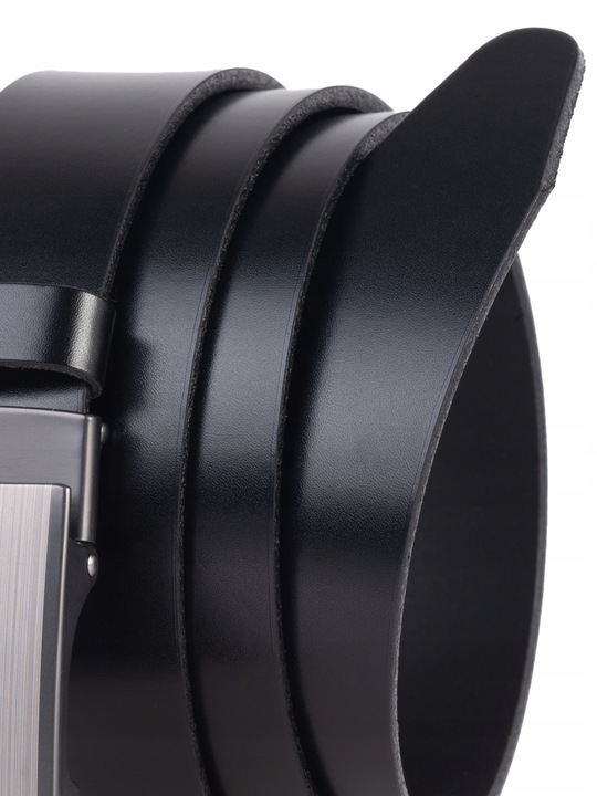 Pasek SKÓRZANY męski SEPHER Automat CZARNY spodni