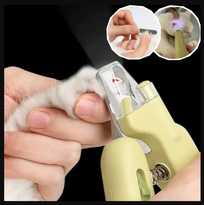 Obcinacz do pazurów dla zwierząt PSA, KOTA + światło LED + Pilnik