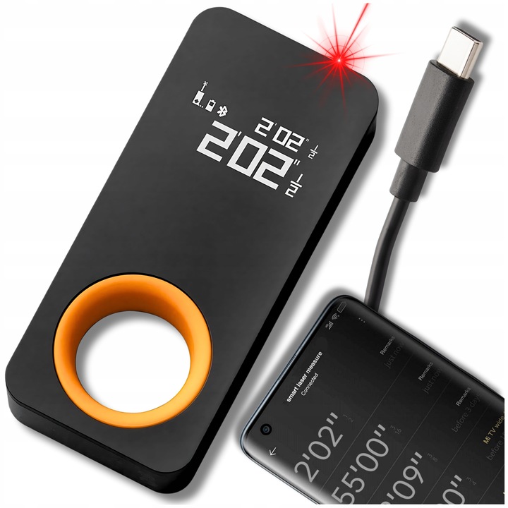 DALMIERZ LASEROWY CYFROWY MIERNIK ODLEGŁOŚCI SMART do 30m wyświetlacz OLED