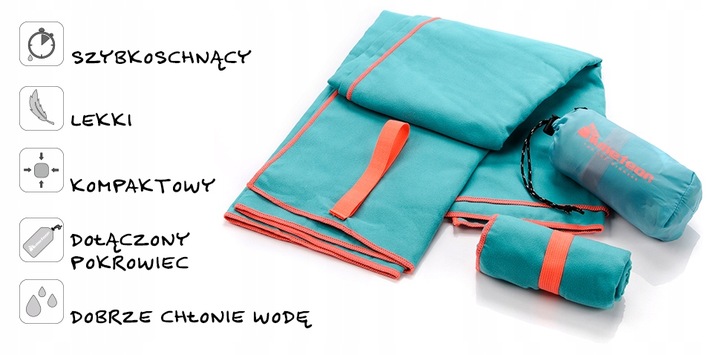 Ręcznik szybkoschnący plażowy mikrofibra 50 x 90cm