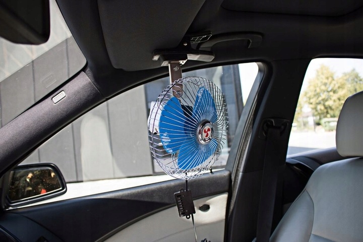 MOCNY WENTYLATOR WIATRAK SAMOCHODOWY 12V DO AUTA NA KRATKĘ KLIPS ŚRUBY