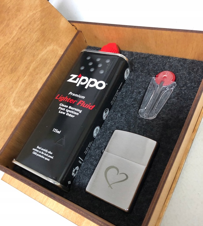 ZIPPO zapalniczka z200 pudełko drewniane GRAWER RR