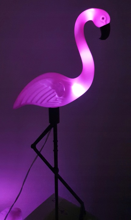 FLAMINGI SOLARNE LAMPKI OGRODOWE LED ZESTAW 3 SZT WBIJANE LAMPY