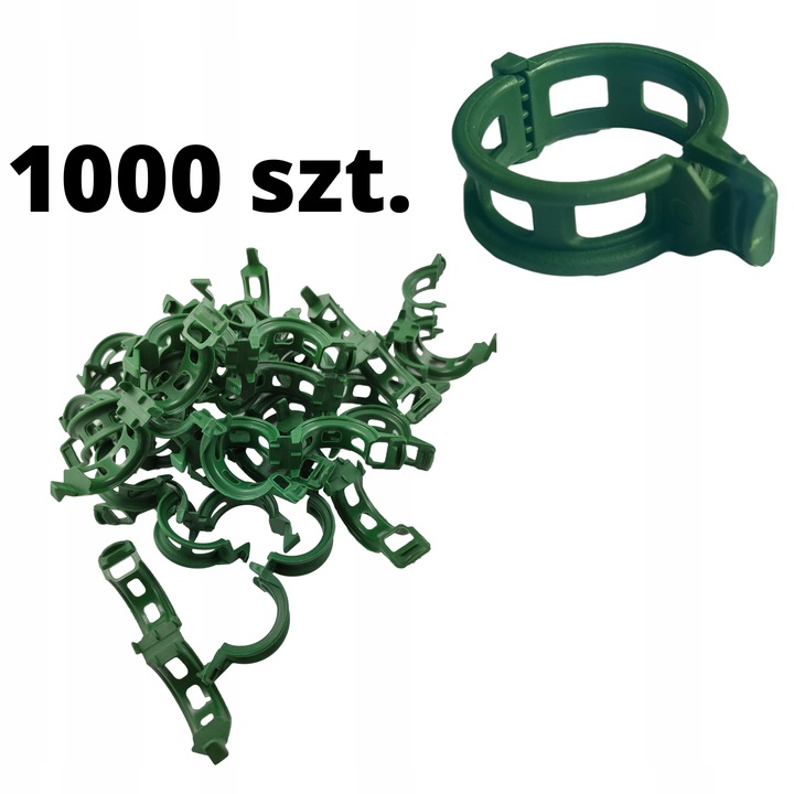 Klipsy do POMIDORÓW Zapinki FASOLI Spinki Pędów Łodyg Uchwyt MOCNE 1000 szt