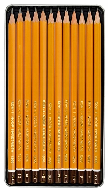 KOH-I-NOOR Zestaw ołówków do szkicowania ołówek 8B-2H 12 szt dla artystów